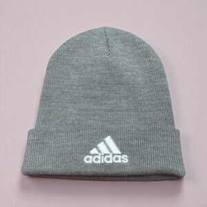 Adidas, Women’s Ribbed Knit Beanie, Medium Grey Heather, One Size